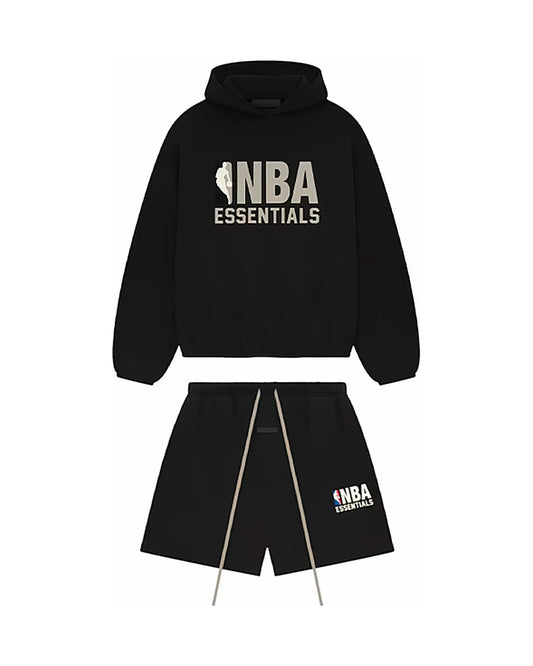 Komplet Essentials Fear of God NBA Black — bluza + szorty — obie części
