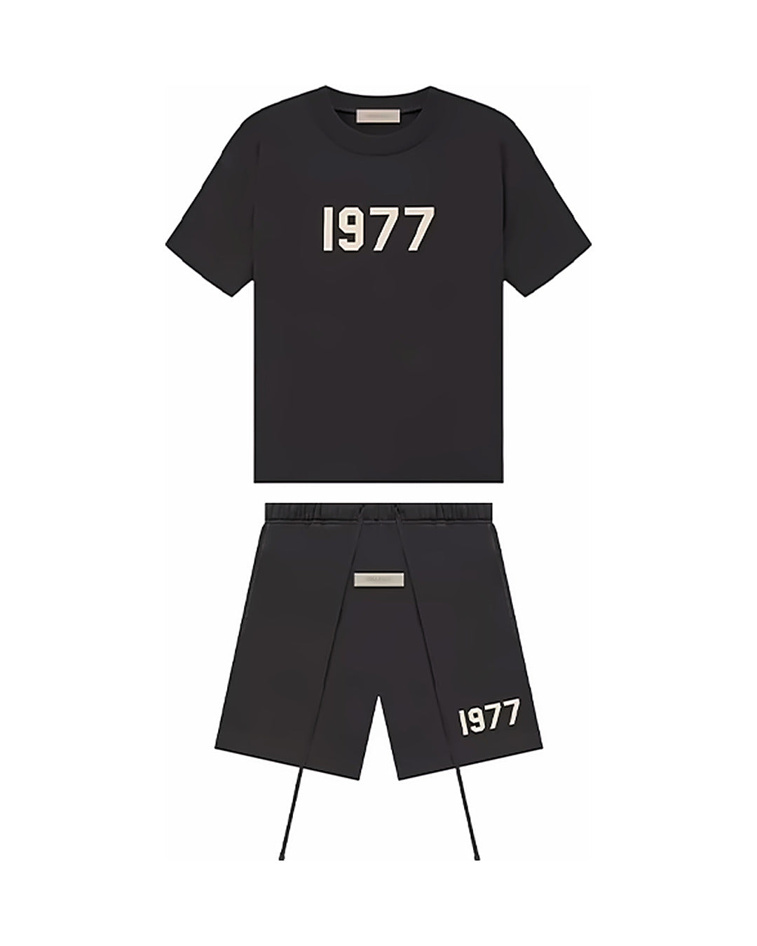 Letni set Essentials Fear of God 1977 Iron — koszulka + szorty — obie części