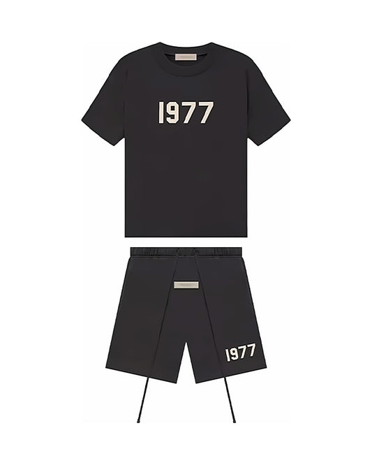 Letni set Essentials Fear of God 1977 Iron — koszulka + szorty — obie części
