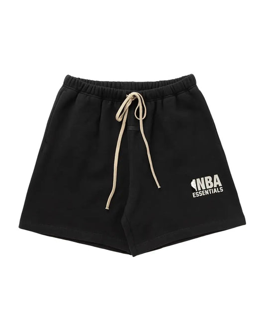 Szorty Essentials Fear of God NBA Black Dark Logo — przód