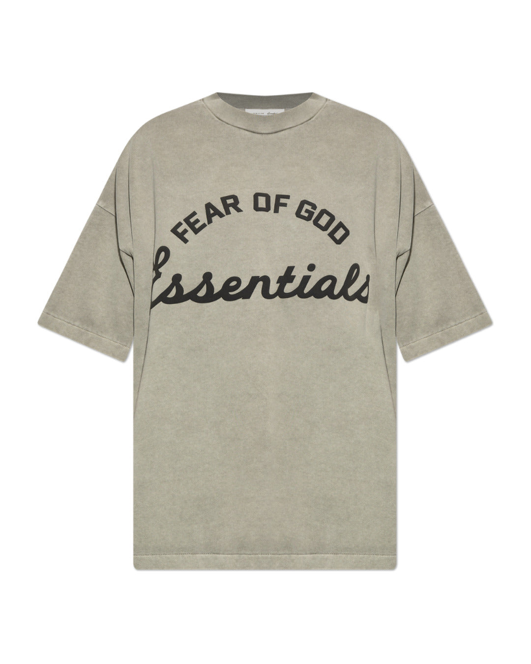 Koszulka Essentials Fear of God SS26 Script Logo T-Shirt Grey — przód