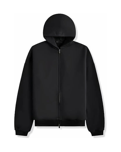 Bluza rozpinana Essentials Fear of God FW24 Heavy Fleece Zip-Up Black — przód